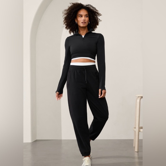 Athleta Pants - NWT-Athleta Black Retroterry Jogger, Medium Petite
